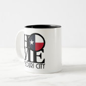 ZUHAUSE Missouri City Texas Zweifarbige Tasse (Vorderseite Links)