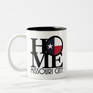 ZUHAUSE Missouri City Texas Zweifarbige Tasse