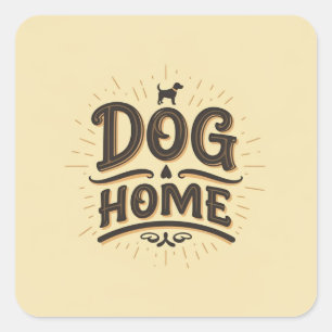 Zuhause mit Dog Icon Sticker