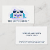 Zuhause mit Garten | Real-Anwesen-Logo Visitenkarte (Vorne/Hinten)