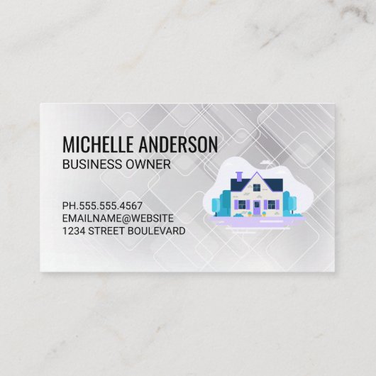 Zuhause mit Garten Visitenkarte (Rückseite)