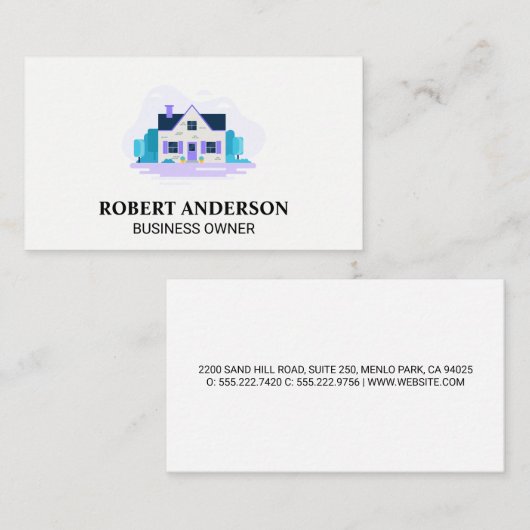 Zuhause mit Garten Visitenkarte (Vorne/Hinten)