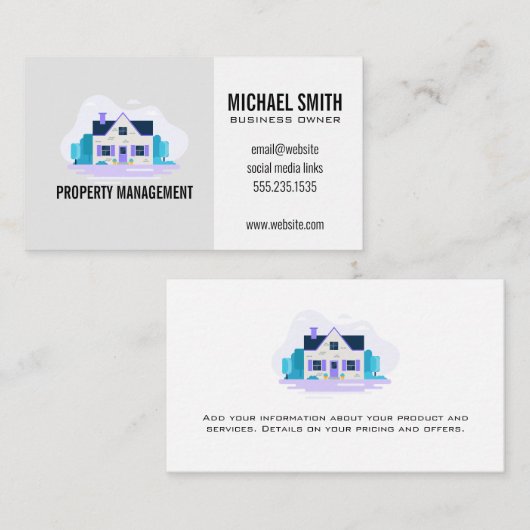 Zuhause mit Garten Visitenkarte (Vorne/Hinten)