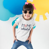 Zuhause mit Herz Navy und Rosa gescholten T-Shirt