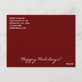 Zuhause mit Karettroter Postkarte (Rückseite)