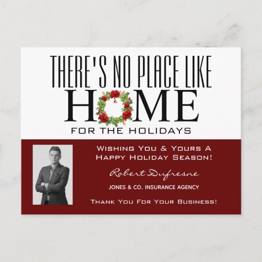 Zuhause mit Karettroter Postkarte (Vorderseite)