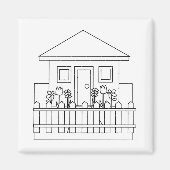 Zuhause mit Zäune Magnet (Vorne)