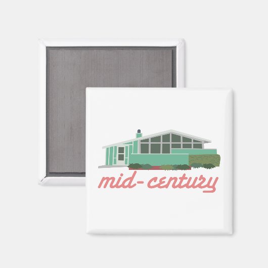 Zuhause Mitte des Jahrhunderts Magnet (Vorderseite/Rückseite)