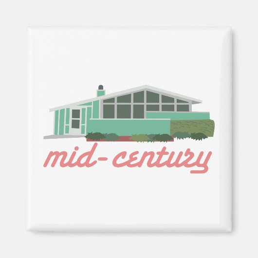 Zuhause Mitte des Jahrhunderts Magnet (Vorne)