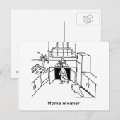 Zuhause-Moanship, Zuhause-Moaner. Postkarte (Vorne/Hinten)