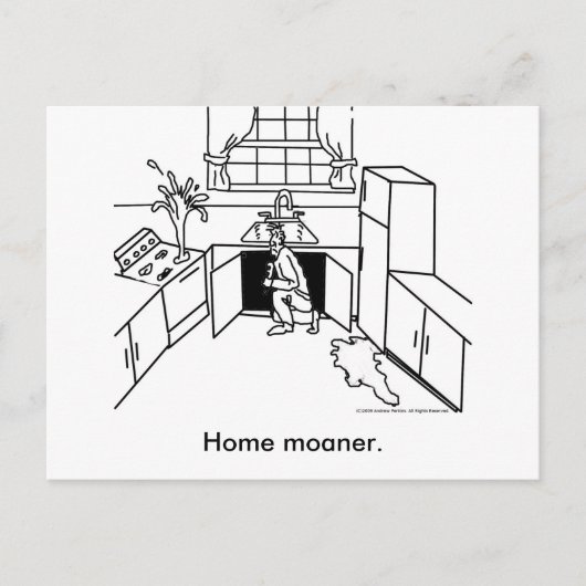 Zuhause-Moanship, Zuhause-Moaner. Postkarte (Vorderseite)