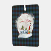 Zuhause Modern Original Scottish Tartan Ornament Aus Metall (Vorderseite links)