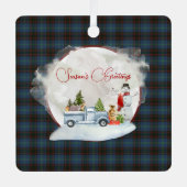 Zuhause Modern Original Scottish Tartan Ornament Aus Metall (Vorderseite)