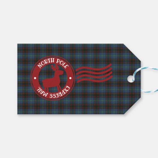 Zuhause Modern Scottish Clan Tartan Geschenkanhänger (Vorderseite (Horizontal))
