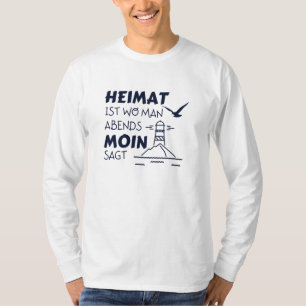 Zuhause Moin Lighthouse Seagull Nordsee T-Shirt