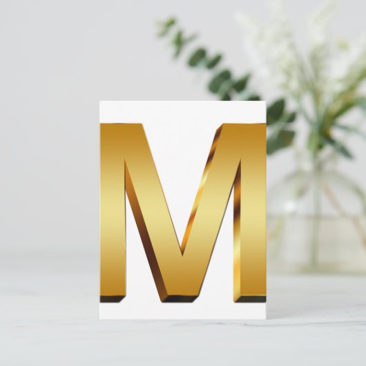 Zuhause Monogram Postkarte (Stehend Vorderseite)