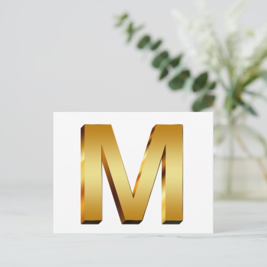 Zuhause Monogram Postkarte (Stehend Vorderseite)