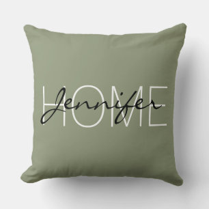 Zuhause-Monogramm Kissen
