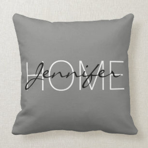 Zuhause-Monogramm Kissen