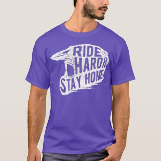 Zuhause Motocross Dirt Bike fahren oder Bleibe T-Shirt