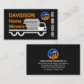 Zuhause Movers Transport Trucker Visitenkarte (Vorne/Hinten)
