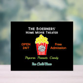 Zuhause Movie Theater Popcorn Cold Beer Acrylic Si Acrylschild (Neutral)