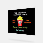 Zuhause Movie Theater Popcorn Cold Beer Acrylic Si Acrylschild (Winkel)