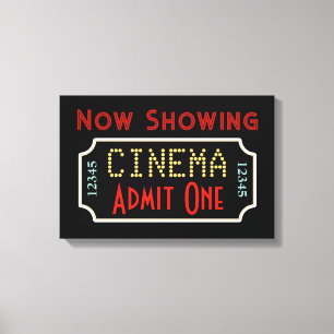 Zuhause Movie Theater Ticket Ein perfektes Wochene Leinwanddruck