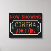 Zuhause Movie Theater Ticket Ein perfektes Wochene Leinwanddruck (Vorderseite)