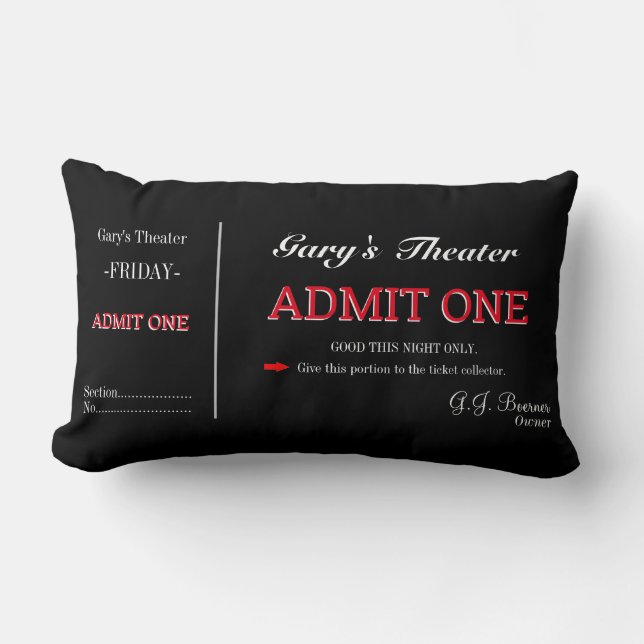 Zuhause Movie Theater TV Zimmer Ticket Lumbar Pill Lendenkissen (Vorderseite)