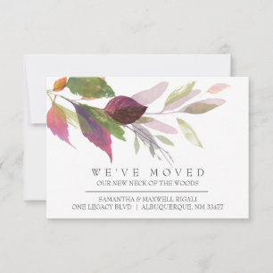 Zuhause Moving Announcement Wassercolor Botanical