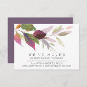 Zuhause Moving Announcement Wassercolor Botanical (Vorne/Hinten)