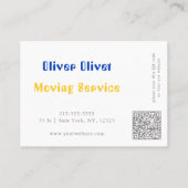Zuhause Moving Service Visitenkarte (Rückseite)