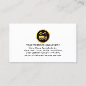 Zuhause Moving Simple Gray Borders Visitenkarte (Rückseite)