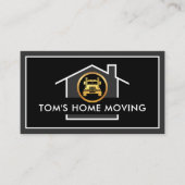 Zuhause Moving Simple Gray Borders Visitenkarte (Vorderseite)