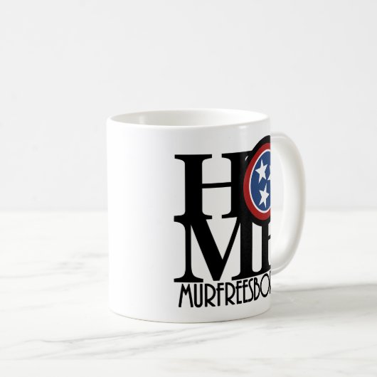 ZUHAUSE Murfreesboro, Tennessee 11oz Kaffeetasse (VorderseiteRechts)