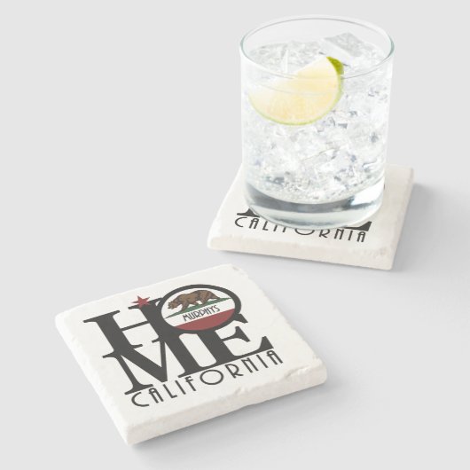 ZUHAUSE Murphys California Steinuntersetzer (Seitenansicht)