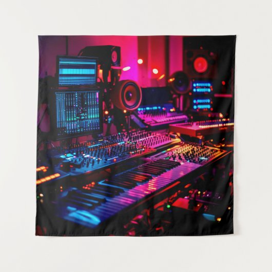 Zuhause Music Studio Wandteppich (Vorderseite)