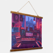 Zuhause Music Studio Wandteppich Mit Holzrahmen (Gewinkelt)