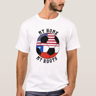 Zuhause My Roots Chile Flag Soccer T-Shirt
