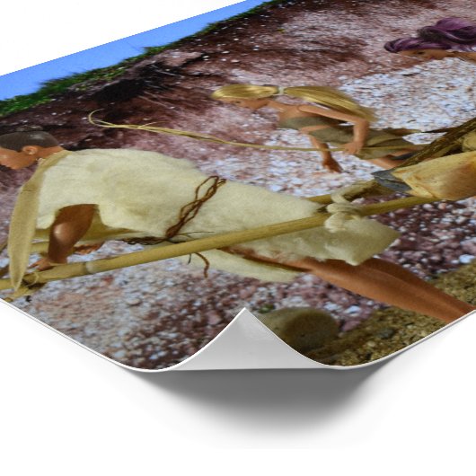 Zuhause nach der Jagd. Poster (Ecke)