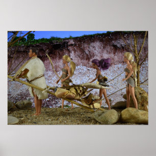 Zuhause nach der Jagd. Poster