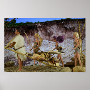 Zuhause nach der Jagd. Poster