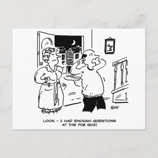 Zuhause Nach der Pub Quiz Postkarte (Vorderseite)