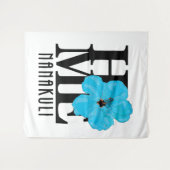 ZUHAUSE Nanakuli Blue Hibiskus Wandteppich (Vorderseite (Horizontal))