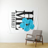 ZUHAUSE Nanakuli Blue Hibiskus Wandteppich (Beispiel (Horizontal))