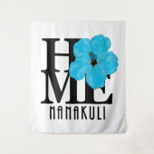 ZUHAUSE Nanakuli Blue Hibiskus Wandteppich (Vorderseite)
