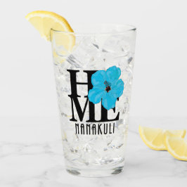 ZUHAUSE Nanakuli Hawaii Blue Hibiskus Glas