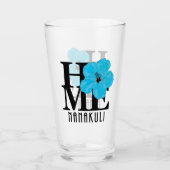 ZUHAUSE Nanakuli Hawaii Blue Hibiskus Glas (Vorderseite)