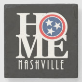 ZUHAUSE Nashville Tennessee Stone Untersetzer (Vorderseite)